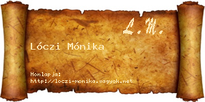 Lóczi Mónika névjegykártya
